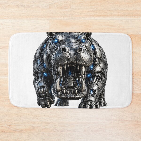 Item preview, Steel Hippo V5 – Mechanical Cyber Hippopotamus | Futuristic Industrial Metal Beast designed and sold by SteelCoat Studio.