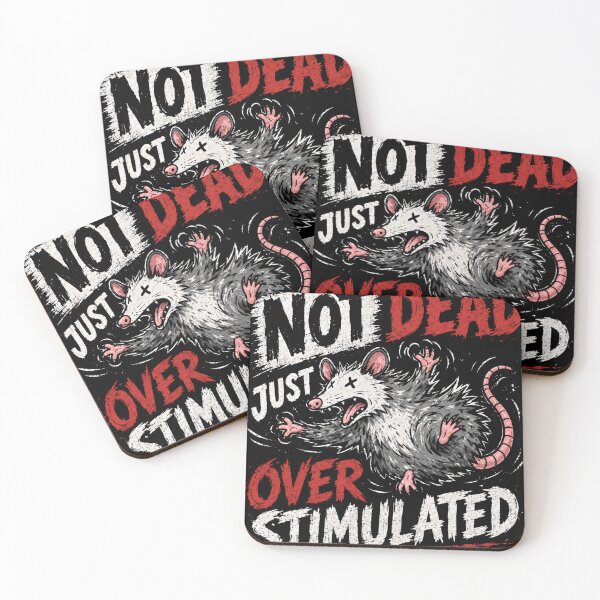 Item preview, Not Dead Just Over Stimulated Opossum Overwhelmed Introvert Humor designed and sold by RetroMini2026.