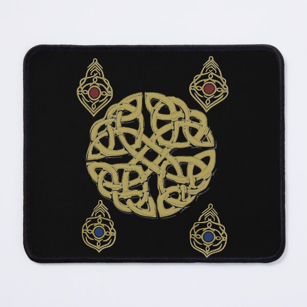 Item preview, Golden Celtic Knot – Ornate Gemstone Sacred Pattern Black Edition designed and sold by Macramellennias.