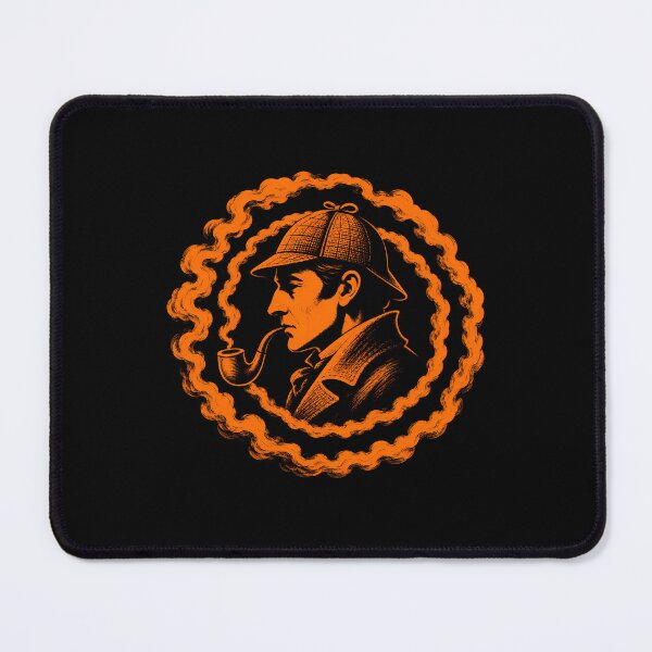 Item preview, Sherlock Holmes – Orange Pipe Smoke Portrait designed and sold by Fenay Designs.