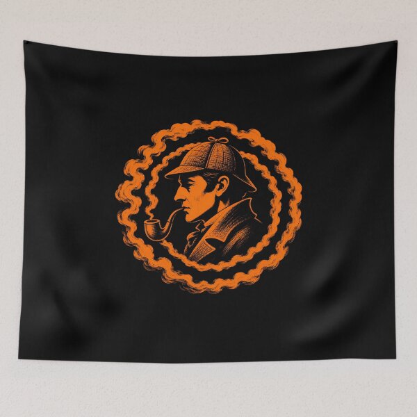 Item preview, Sherlock Holmes – Orange Pipe Smoke Portrait designed and sold by Fenay Designs.