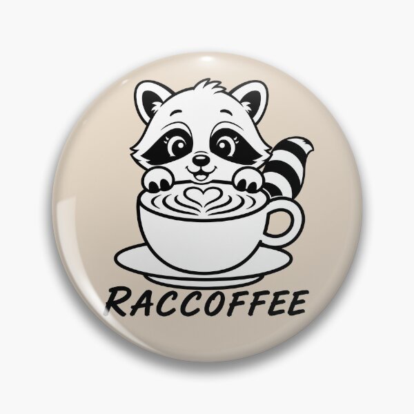 Item preview, ☕ BREWED BEASTIES COLLECTION ☕ - WOODLAND FRIENDS -  Raccoffee designed and sold by WheelieGdArt.