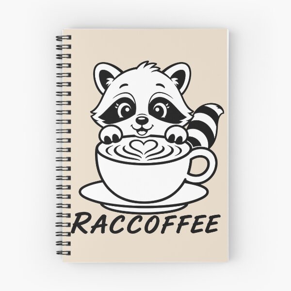 Item preview, ☕ BREWED BEASTIES COLLECTION ☕ - WOODLAND FRIENDS -  Raccoffee designed and sold by WheelieGdArt.