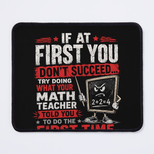 Item preview, If At First You Don't Succeed Try Doing What Your Math Teacher Told You To Do The First Time Math Teacher Educator Student Funny designed and sold by RetroMini2026.