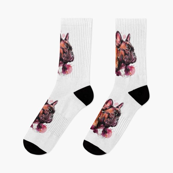 Item preview, French Bulldog Watercolor Art Colorful Frenchie Portrait | designed and sold by shallia.