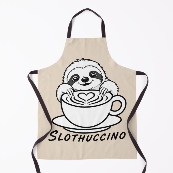 Item preview, ☕ BREWED BEASTIES COLLECTION ☕ - WOODLAND FRIENDS - Slothuccino designed and sold by WheelieGdArt.