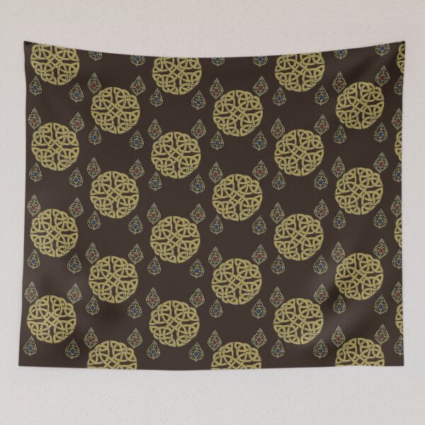 Item preview, Golden Celtic Knot – Ornate Gemstone Sacred Pattern Dark Oak Edition  designed and sold by Macramellennias.
