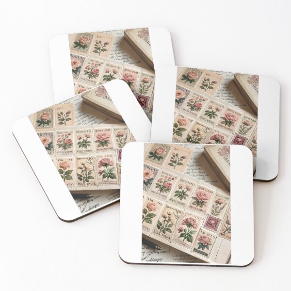 Item preview, Art - Vintage Floral Motifs, Retro Postal Art Aesthetic designed and sold by Reverso-Design.