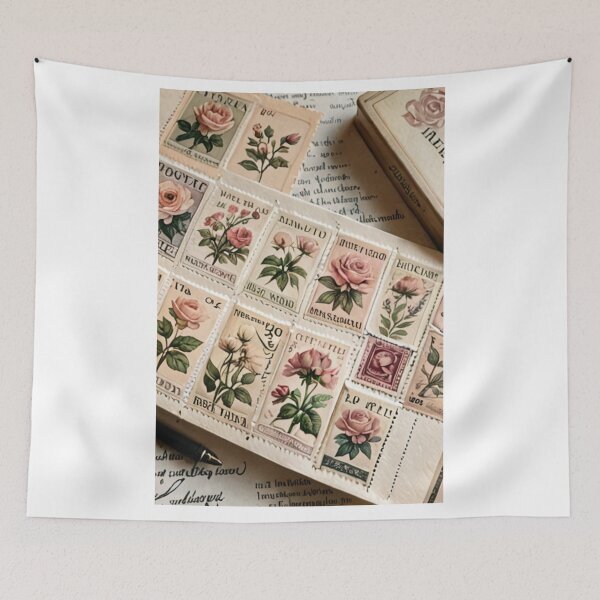 Item preview, Art - Vintage Floral Motifs, Retro Postal Art Aesthetic designed and sold by Reverso-Design.