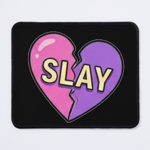 Item preview, Slay Broken Heart Pink Purple Aesthetic Sticker designed and sold by Rehnair.