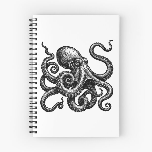 Item preview, Vintage Woodcut Giant Octopus Illustration designed and sold by DuckOddity.