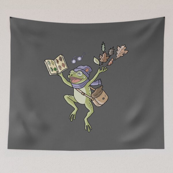 Item preview, Frog Autumn Book Lover Cottagecore Illustration designed and sold by LeshanArt.