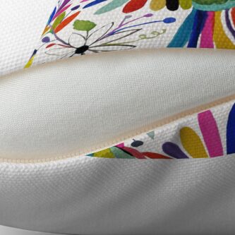 Alternate view of otomi bird Throw Pillow