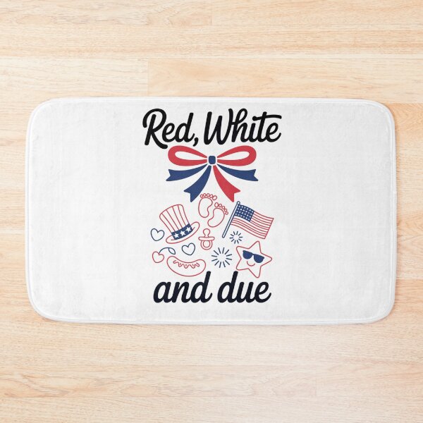 Item preview, Red White and Due Pregnancy Announcement for 4th of July Moms designed and sold by DariaOltes.