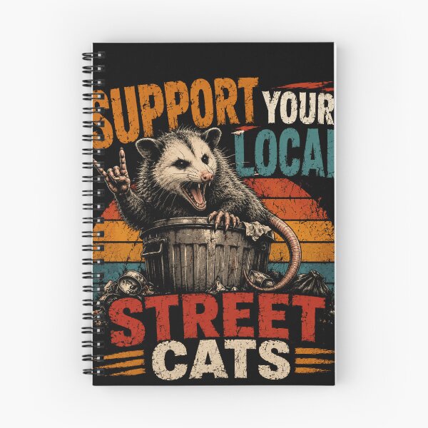 Item preview, Support Your Local Street Cats Opossum Wildlife Animal Lover Humor designed and sold by RetroMini2026.