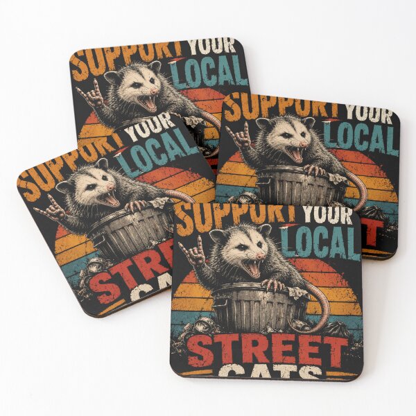 Item preview, Support Your Local Street Cats Opossum Wildlife Animal Lover Humor designed and sold by RetroMini2026.