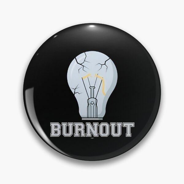 Item preview, BURNOUT - Cracked Lightbulb Mental Health designed and sold by Zazz Lee.
