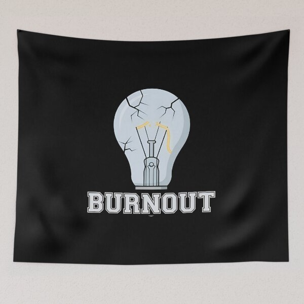 Item preview, BURNOUT - Cracked Lightbulb Mental Health designed and sold by Zazz Lee.