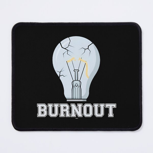 Item preview, BURNOUT - Cracked Lightbulb Mental Health designed and sold by Zazz Lee.