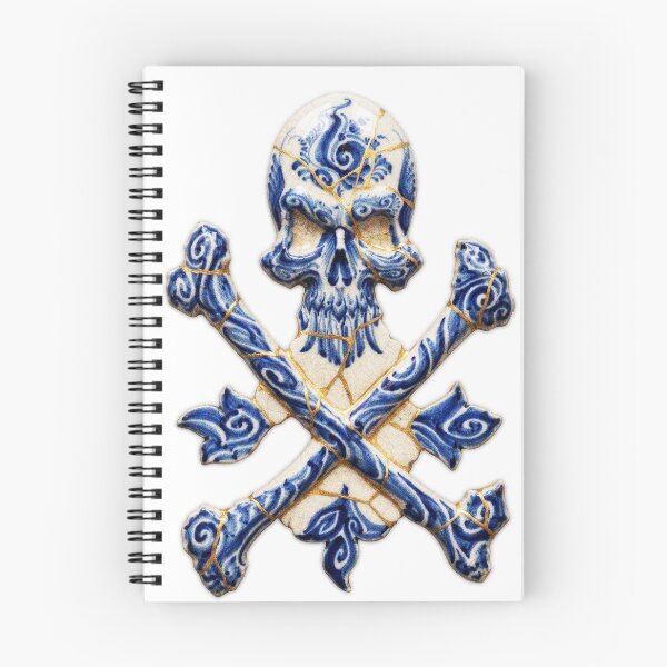 Item preview, Skull Kintsugi Gzhel Ceramic Art exo designed and sold by JFOdesign.