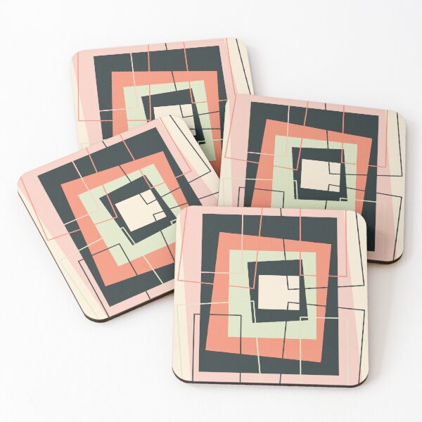 Item preview, Wonky Retro Squares - Pink designed and sold by Debra Cox.