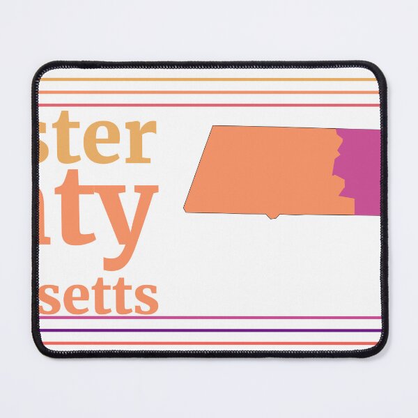 Item preview, Worcester County Massachusetts Highlighted on State Map designed and sold by TheIconSmith.