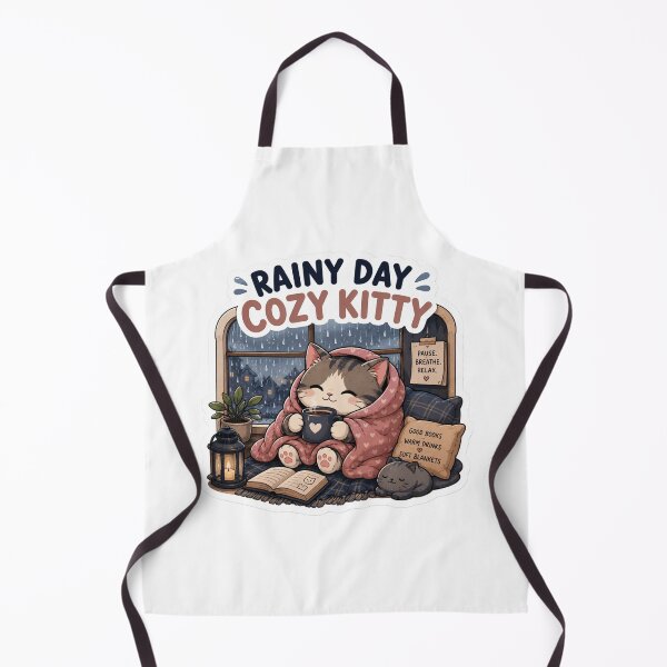Item preview, Rainy Day Cozy Kitty Retreat Sticker  designed and sold by Designertanya.