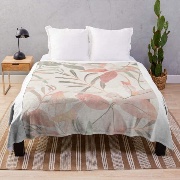Item preview, Watercolor Peach Leaves Botanical Pattern designed and sold by NNCollection.