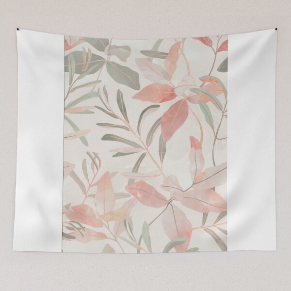 Item preview, Watercolor Peach Leaves Botanical Pattern designed and sold by NNCollection.