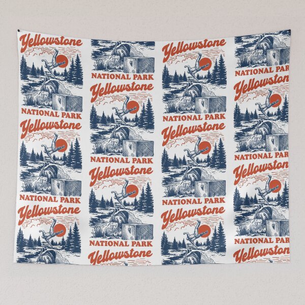Item preview, Yellowstone National Park Vintage Bison Sunset Wildlife designed and sold by PixlCrypt.