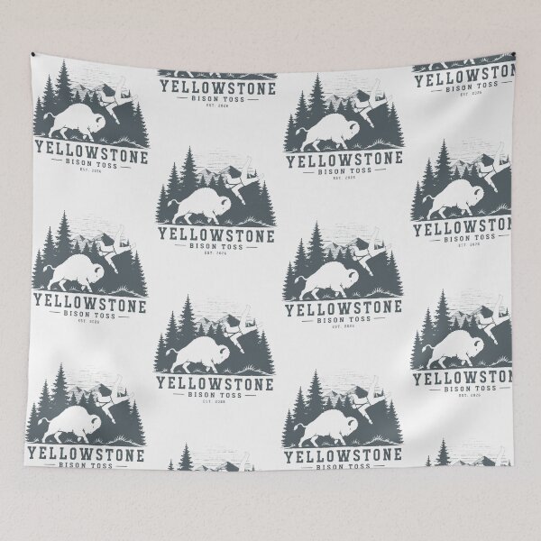 Item preview, Yellowstone Bison Toss Funny National Park Wildlife designed and sold by PixlCrypt.