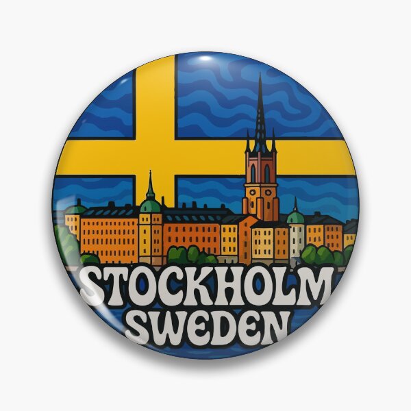 Item preview, Stockholm Sweden Flag Travel designed and sold by TomFrontierArt.