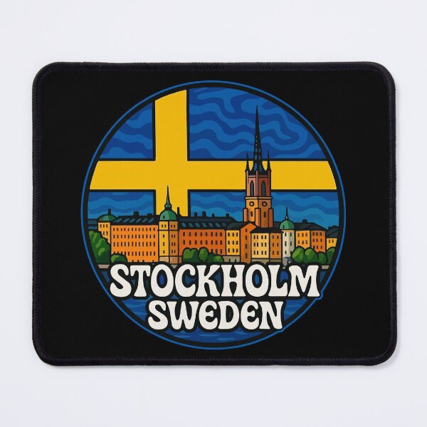 Item preview, Stockholm Sweden Flag Travel designed and sold by TomFrontierArt.