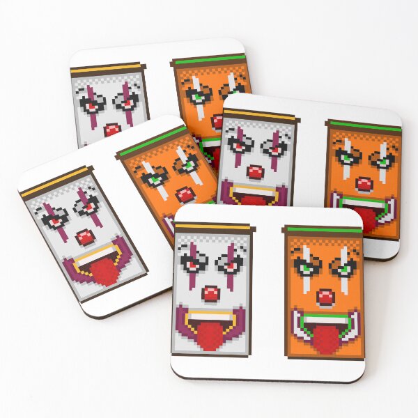 Item preview, Spooky Clown Trash Can Duo Retro designed and sold by RetroRlx.