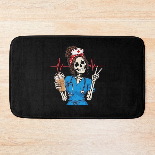 Item preview, Funny Nurse Halloween Skeleton Coffee Lover Gift designed and sold by clothesy7.
