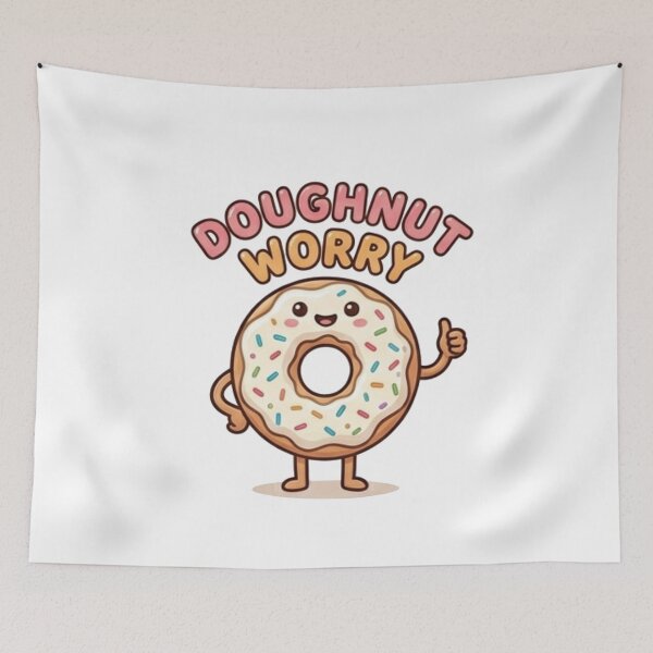 Item preview, Doughnut Worry Cute Donut Pun Positive Aesthetic designed and sold by Rehnair.