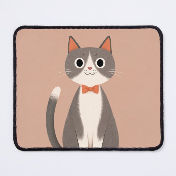 Item preview, Cute Cartoon Cat Wall Art | Minimalist Cat Illustration | Kawaii Animal Print for Kids Room Decor designed and sold by AbstractAuraArt.
