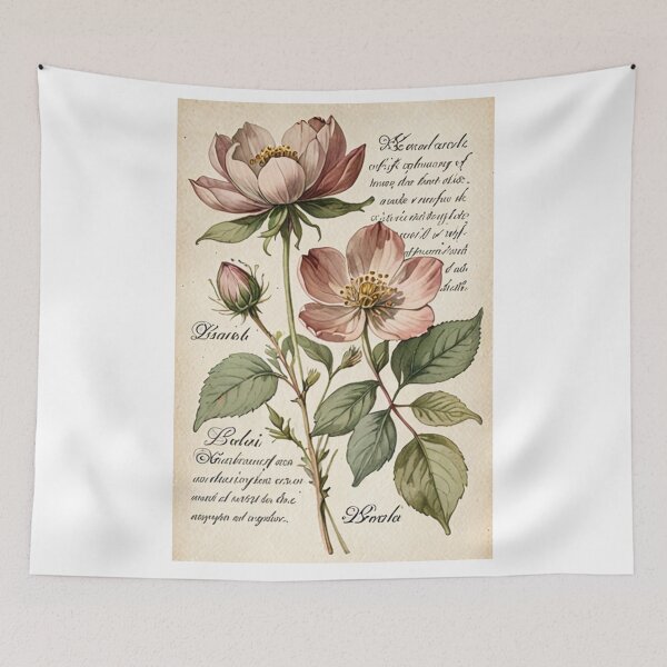 Item preview, Art - Vintage Herbarium Sheet, Delicacy of Wild Roses designed and sold by Reverso-Design.