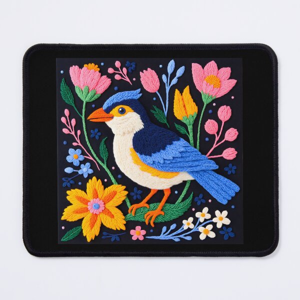 Item preview, Colorful hand knitted bird designed and sold by Creative Line Prints.
