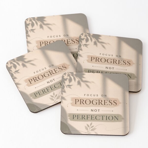 Item preview, Focus On Progress Not Perfection Quote designed and sold by NNCollection.