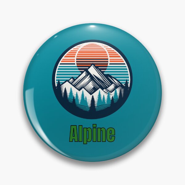 Item preview, Vintage Alpine Mountain Logo | Retro Outdoor Camping Hiking Design designed and sold by Timber-Trail.