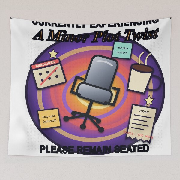 Item preview, Currently Experiencing a Minor Plot Twist – Funny Office Meme Design designed and sold by FlamoArt.