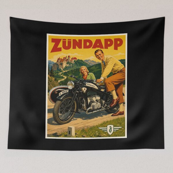 Item preview, Vintage Zündapp Motorcycles Poster designed and sold by GoodOldVintage.