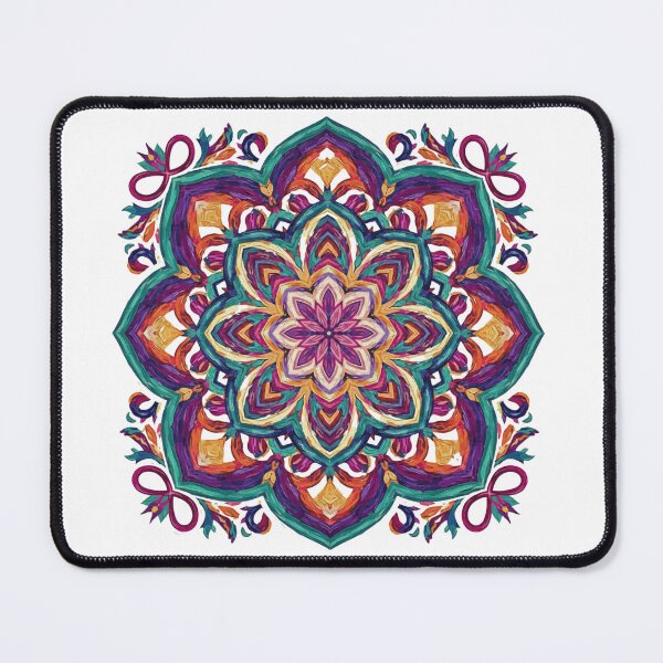 Item preview, Boho Folk Art Flower designed and sold by Dancingrabbit Studio.