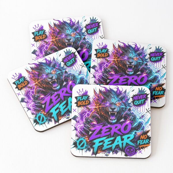 Item preview, ZERO FEAR | Bold Streetwear Gaming Graphic T-Shirt & Sticker designed and sold by Stylestickers55.
