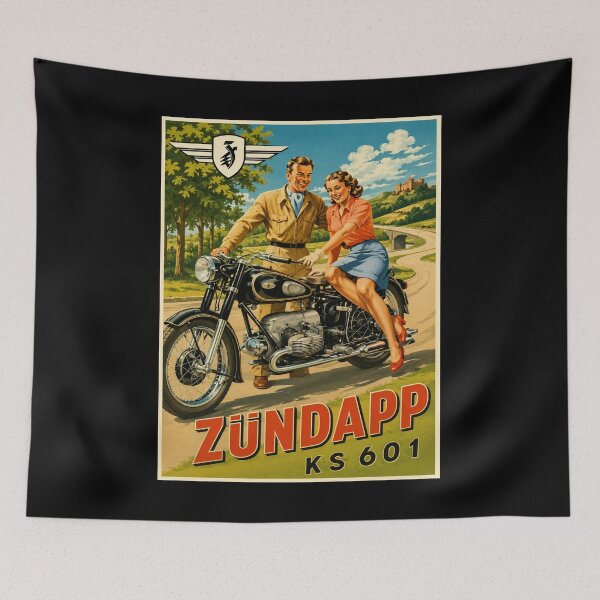 Item preview, Vintage Zündapp Motorcycles Poster designed and sold by GoodOldVintage.