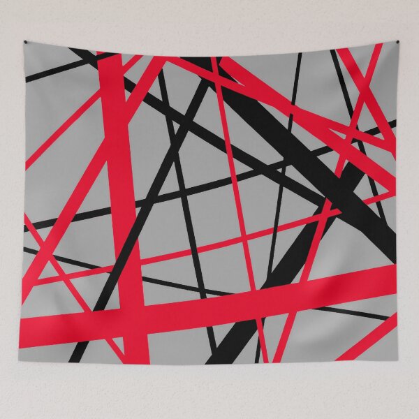 Item preview, Diagonal Dynamics Red and Black (On Grey) designed and sold by taiche.