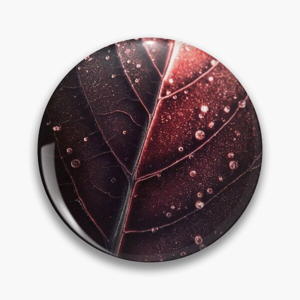 Item preview, Moody Burgundy Leaf Raindrops Macro Photo designed and sold by WitchyBotanicaArt.