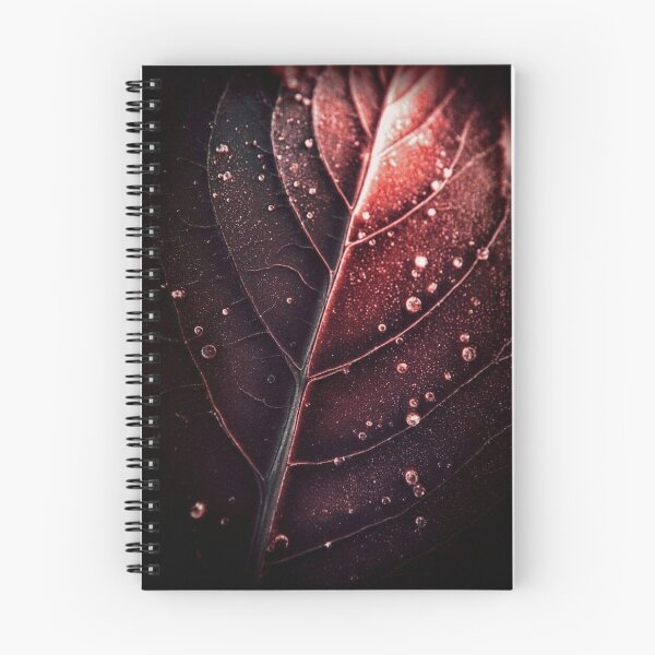 Item preview, Moody Burgundy Leaf Raindrops Macro Photo designed and sold by WitchyBotanicaArt.