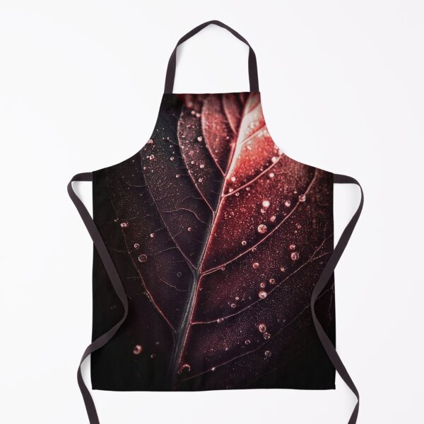 Item preview, Moody Burgundy Leaf Raindrops Macro Photo designed and sold by WitchyBotanicaArt.